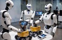 【画像素材】自律型ロボットが柔軟に協調して人間と相互作用する