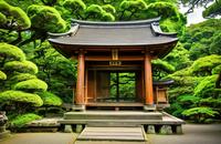 【画像素材】由緒ある神社の厳かな社殿