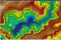 【画像素材】地質要素を含む等高線図