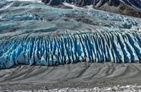 【画像素材】巨大な氷河によって削られた、氷河性地層。