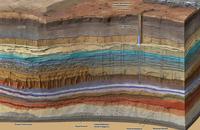 【画像素材】断面図の堆積相