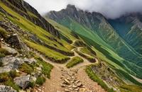 【画像素材】険しい山道