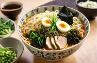 【画像素材】煮干しダシが効いた醤油スープのラーメン