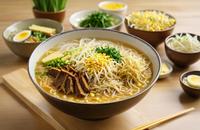 【画像素材】クリーミーな味噌スープのラーメン