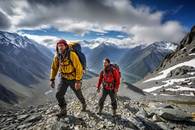 【画像素材】遭難した登山家