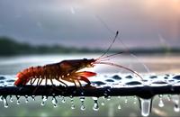 【画像素材】雨上がりのエビ